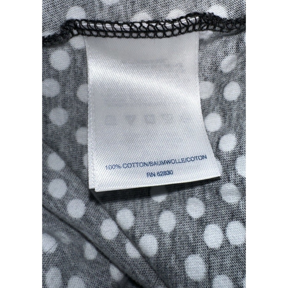 Lands End T-shirt Dress Size Lg 14-16 Polka Dot v-neck Sleeveless Cotton - Picture 4 of 8